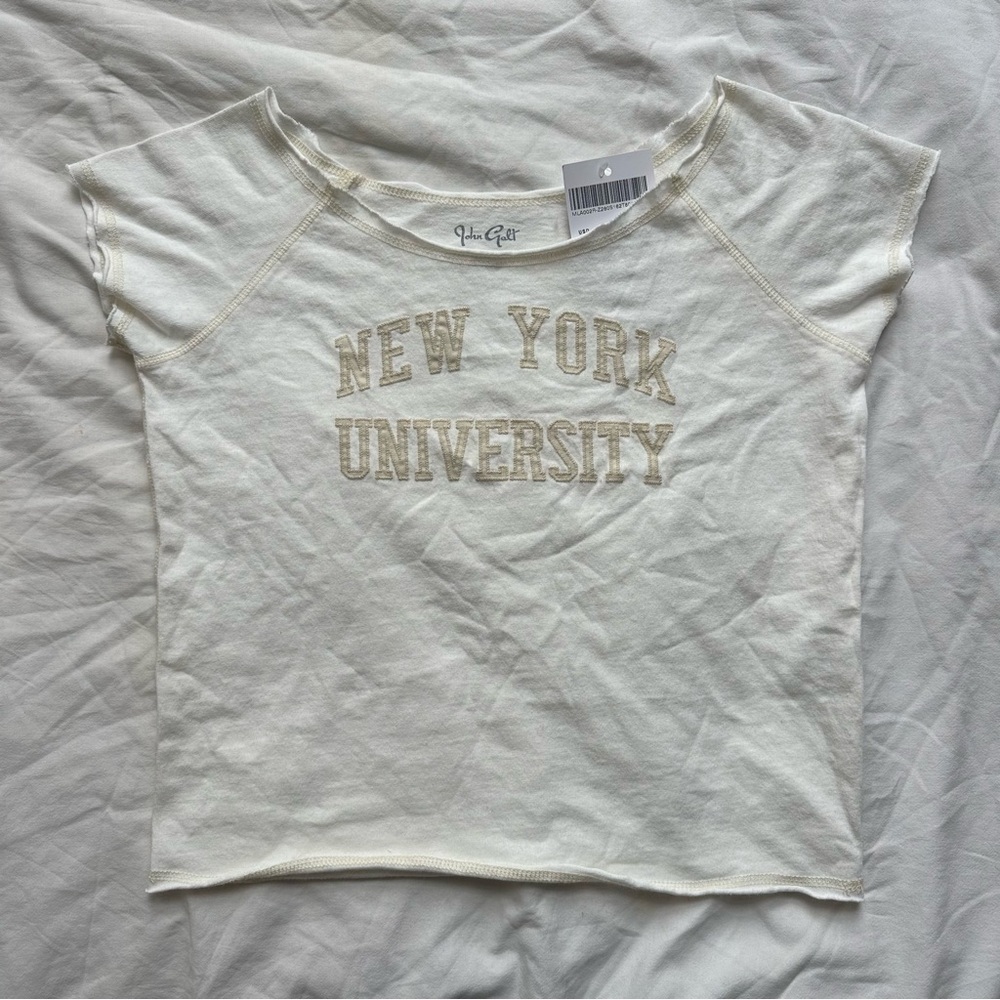 Brandy Melville Cream New York University Tee
